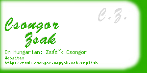 csongor zsak business card